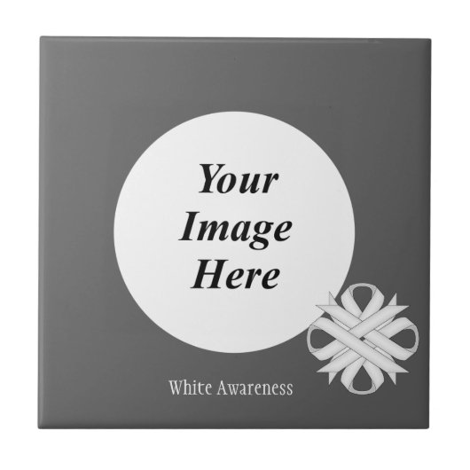 White Clover Ribbon Template von Kenneth Yoncich Fliese (Vorderseite)