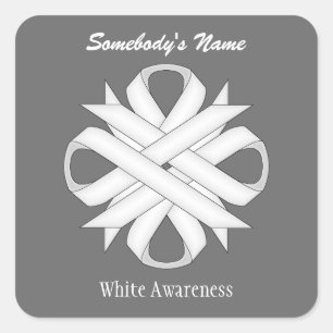 White Clover Ribbon von Kenneth Yoncich Quadratischer Aufkleber