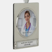White Coat Cemony Medical Foto Banner-Ornament Silber (Rechts)