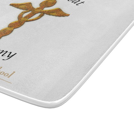 White Coat Ceremony Gold Medical, Square Gift Item Schneidebrett (Ecke)