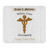 White Coat Ceremony Gold Medical, Square Gift Item Schneidebrett (Vorderseite)