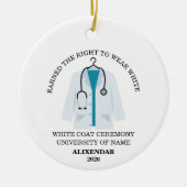 White Coat Ceremony Ornament, Doctor Graduation Keramik Ornament (Vorne)