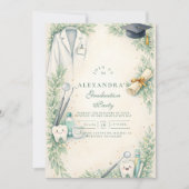 White Coat Dentist Graduation Celebration Einladung (Vorderseite)