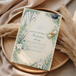 White Coat Dentist Graduation Celebration Einladung