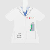 White Coat Dentist Ornament (Vorderseite)