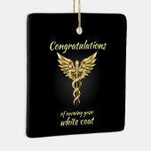 White Coat Zeremonie Gold Medical Keramikornament (Rechts)