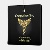 White Coat Zeremonie Gold Medical Keramikornament (Links)