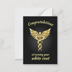 White Coat Zeremonie Gold Medical Mitteilungskarte