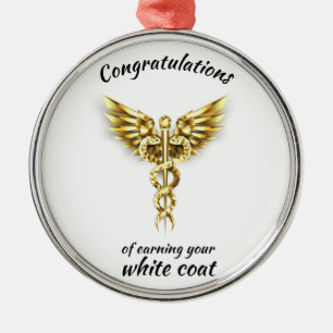 White Coat Zeremonie Gold Medical Ornament Aus Metall