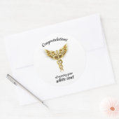 White Coat Zeremonie Gold Medical Runder Aufkleber (Umschlag)