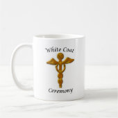 White Coat Zeremonie Gold Medical Symbol Kaffeetasse (Links)
