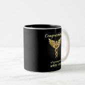 White Coat Zeremonie Gold Medical Zweifarbige Tasse (VorderseiteRechts)