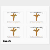 White Coat Zeremonie Gold Medizin, Custom Stickers (Blatt)