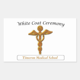 White Coat Zeremonie Gold Medizin, Custom Stickers