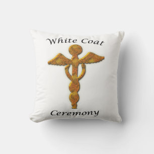 White Coat Zeremonie Gold Medizin, Square Geschenk Kissen