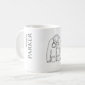 White Coat Zeremonie Herzlichen Glückwunsch Doktor Kaffeetasse (Vorderseite Links)