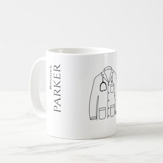 White Coat Zeremonie Herzlichen Glückwunsch Doktor Kaffeetasse (Vorderseite Links)