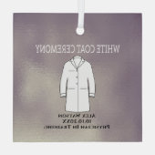 White Coat Zeremonie Keepake Arzt Doktor Ornament Aus Glas (Rückseite)