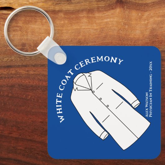 White Coat Zeremonie Keepake Arzt Doktor Schlüsselanhänger (Vorderseite)