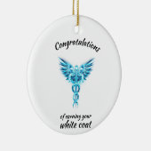 White Coat Zeremonie Kristall Medical Keramik Ornament (Rechts)