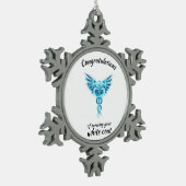 White Coat Zeremonie Kristall Medical Schneeflocken Zinn-Ornament (Links)