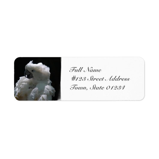 White Cockatoo Bird Mailing Labels (Vorne)
