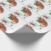 White Cockatoo präsentiert frohe Weihnachten Geschenkpapier (Ecke)