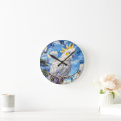 White cockatoo runde wanduhr (Zuhause)