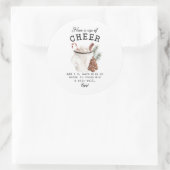 White Cocoa Cheer Runder Aufkleber (Tasche)