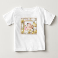 White Color Baby Fine Jersey Geburtstagsbild