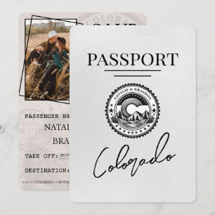 White Colorado Passport Save the Date