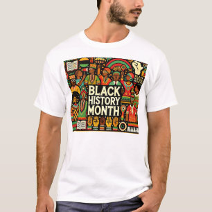 White Colorful Afro Culture Graphics T-Shirt