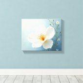 White colour flower painting arts leinwanddruck (Insitu (Holzboden))