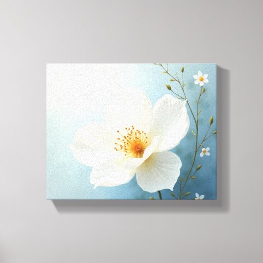 White colour flower painting arts leinwanddruck (Vorderseite)