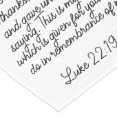 White Communion Tischläufer Luke 20:19-20 KJV (Ecke)