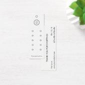 White Compact Multi-Row Earring Displang Hang Card (Schreibtisch)