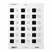 White Company Business Moderne Logo-Rücksendeadres Adressaufkleber (Vorne)