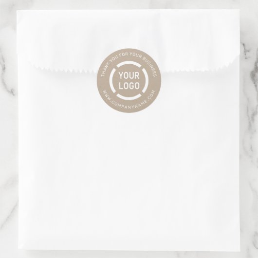 White company logo thank you kraft stickers (Tasche)