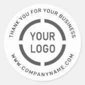 white company logo thank you stickers (Vorderseite)