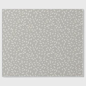 White Confetti Sprinkles on Light Gray Geschenkpapier (Flach)