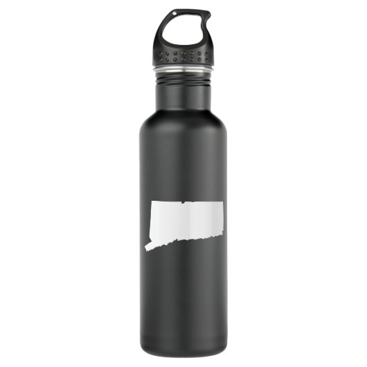 White Connecticut Edelstahlflasche (Vorderseite)