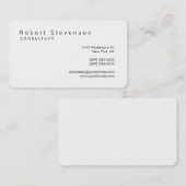 White Consultant-Visitenkarte mit abgerundeter Eck Visitenkarte (Vorne/Hinten)