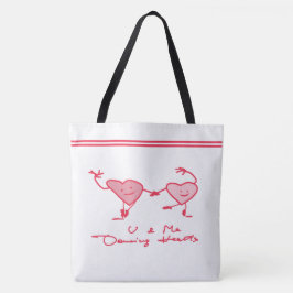 White Coral Hearts Couples Valentine Tasche