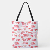 White Coral Hearts Couples Valentine Tasche (Rückseite)