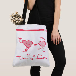 White Coral Hearts Couples Valentine Tasche