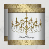 White Corporate Business Grand Opening Party Einladung (Vorne/Hinten)