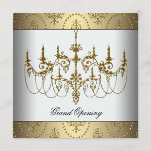 White Corporate Business Grand Opening Party Einladung