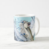 White Cory Pegasus Kaffeetasse (VorderseiteRechts)