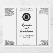White cosmetics bottle label with logo schaumweinetikett (Einzelnes Label)
