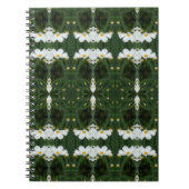 White Cosmos Blume Abstrakt Art Notebook Notizblock (Vorderseite)